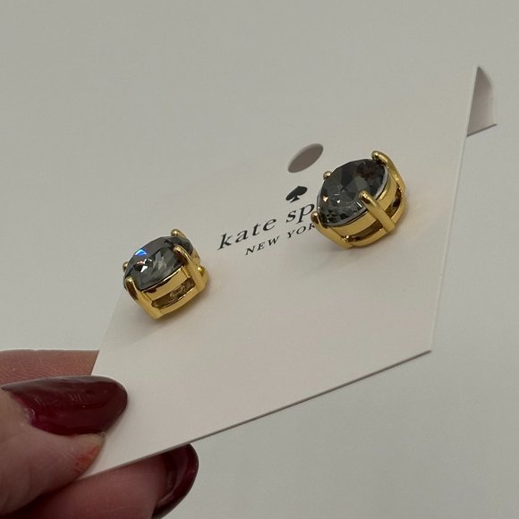 COPY - NWT Kate Spade Black Diamond Crystal Gumdrop Stud Earrings - Picture 6 of 10